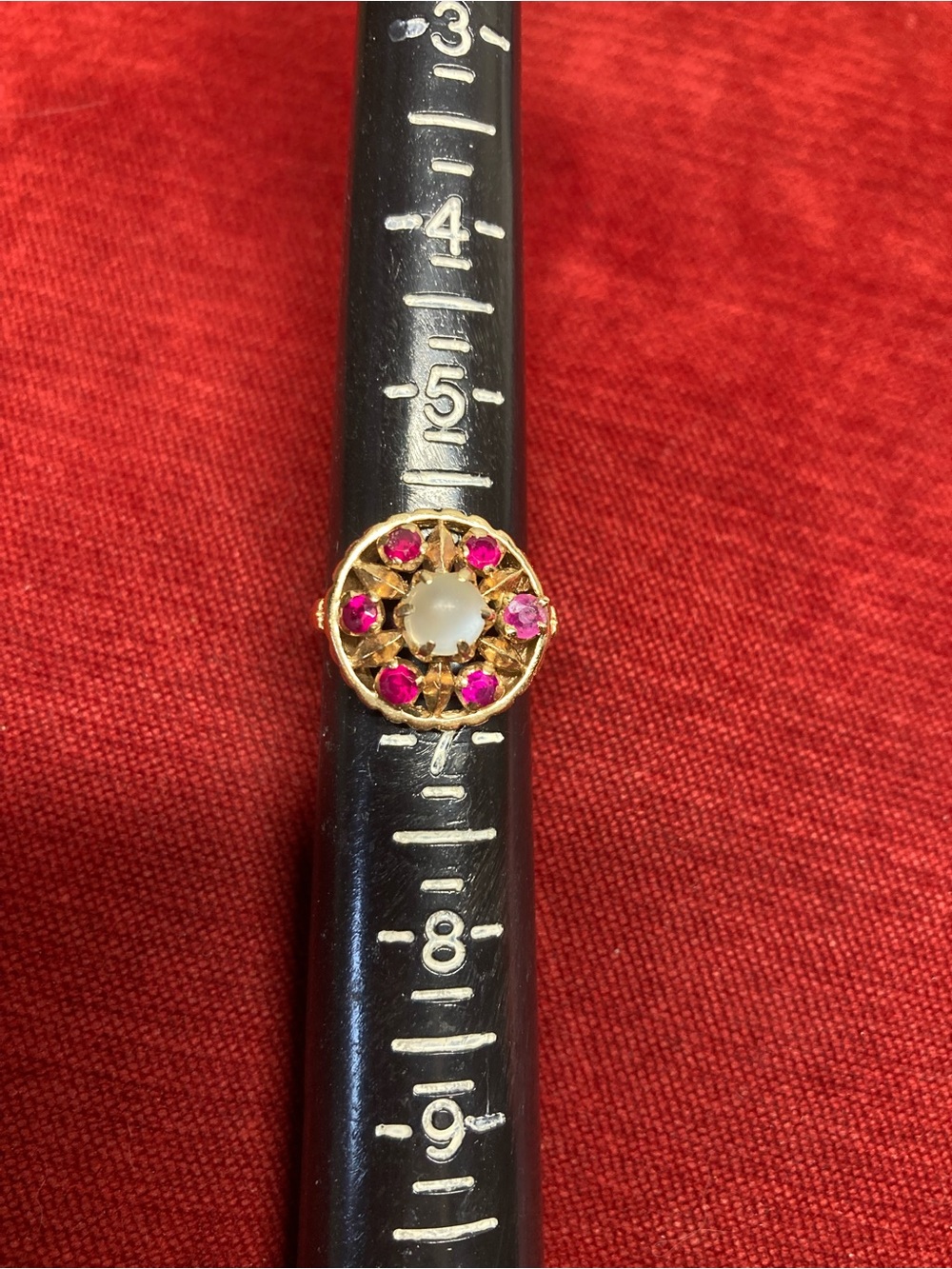 Antique 14k Gold Ring W/ Rubies